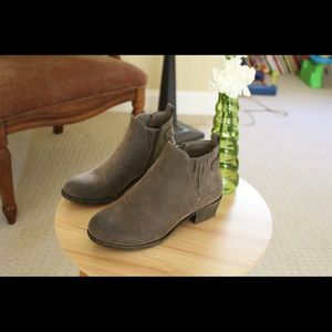 Gray/Brown Ankle Booties
